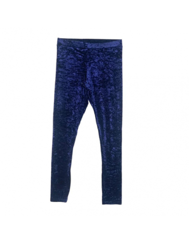 Legging velour bleu ouvre sa boutique