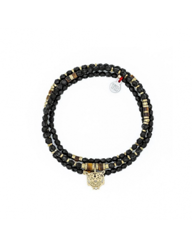 Collier et Bracelet 3 tours ROCKY - Brun une grave pollution 